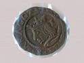 Escudo - Dobler - Spain - 1686 - Copper - Cayón# 7046 - 14 mm - Leyend: MAIORIC / CAROLVS_II_R_ARAGO - 1